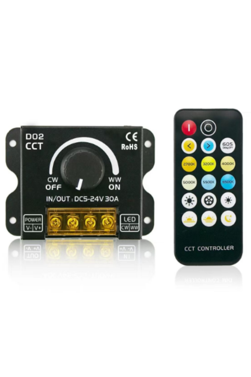 Kelvin Ayarlı 2 Kanal Led Dimmer 12-24 Volt