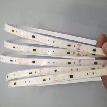 220 Volt Dim Edilebilir Şerit Led 10 Cm De Kesilebilir M/120 Led Beyaz 5M İP65