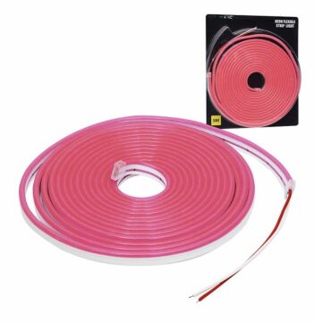12 Volt 6x12 MM Pembe Esnek Neon Led (5 Metre)