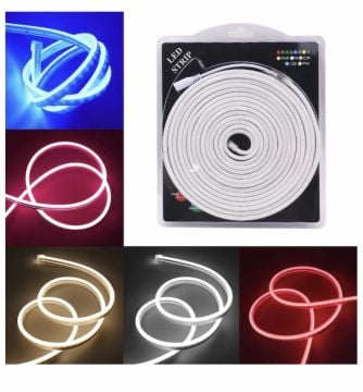 12 Volt 6x12mm Limon Sarısı Esnek Neon Led (5 Metre)