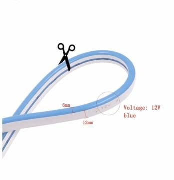 12 Volt 6x12mm Limon Sarısı Esnek Neon Led (5 Metre)