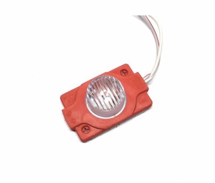 12 Volt 1.5 Watt Tek Mercekli Modül Led Kırmızı (10 Adet)