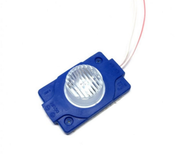 12 Volt 1.5 Watt Tek Mercekli Modül Led Mavi (10 Adet)