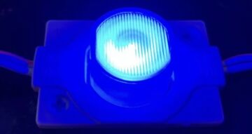 12 Volt 1.5 Watt Tek Mercekli Modül Led Mavi (10 Adet)