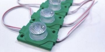 12 Volt 1.5 Watt Tek Mercekli Modül Led Yeşil (10 Adet)