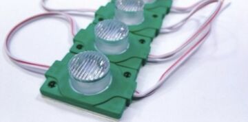 12 Volt 1.5 Watt Tek Mercekli Modül Led Yeşil (10 Adet)