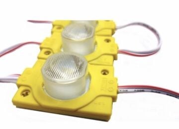 12 Volt 1.5 Watt Tek Mercekli Modül Led Sarı (Amber) -10 Adet-
