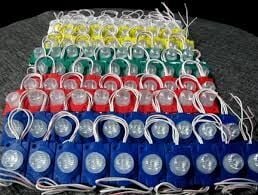 12 Volt 1.5 Watt Tek Mercekli Modül Led Sarı (Amber) -10 Adet-