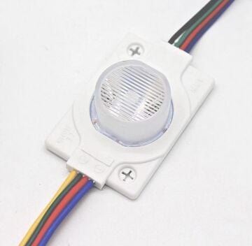 12 Volt 1.5 Watt Tek Mercekli Modül Led RGB (10 Adet)