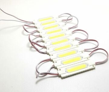 Cob Led Modül Lensli 2 Watt 12 Volt Beyaz (10 Adet)