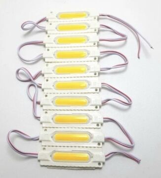 Cob Led Modül Lensli 2 Watt 12 Volt Gün Işığı (10 Adet)