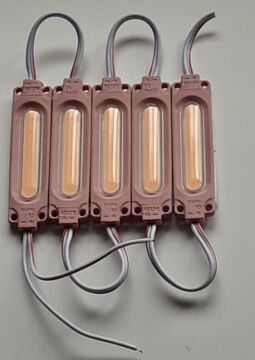 Cob Led Modül Lensli 2 Watt 12 Volt Pembe (10 Adet)
