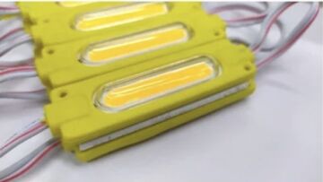 Cob Led Modül Lensli 2 Watt 12 Volt Amber (Sarı) (10 Adet)