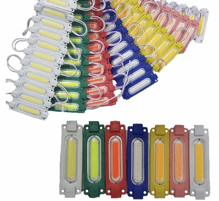 Cob Led Modül Lensli 2 Watt 12 Volt Mavi (10 Adet)