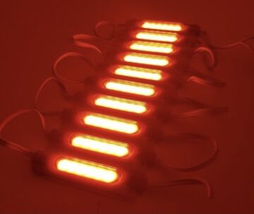 Cob Led Modül Lensli 2 Watt 12 Volt Kırmızı (10 Adet)