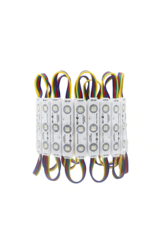 12 Volt 0.72 Watt 3'Lü Samsung RGB Mercekli Modül Led (10 Adet)