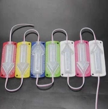 Sabit 12 Volt Ok Yönlü Modül Led Mavi (10 Adet)