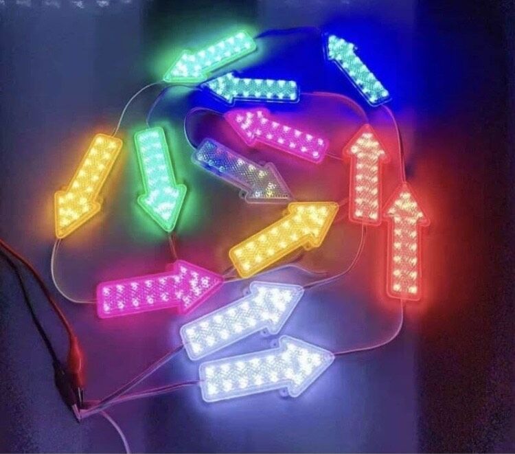 Kendinden Animasyonlu 12 Volt Ok Yönlü Modül Led RGB (10 Adet)