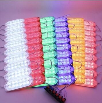 12 Volt 12 Ledli 2.4 W Düz Flashsız Modül Beyaz (10 Adet)