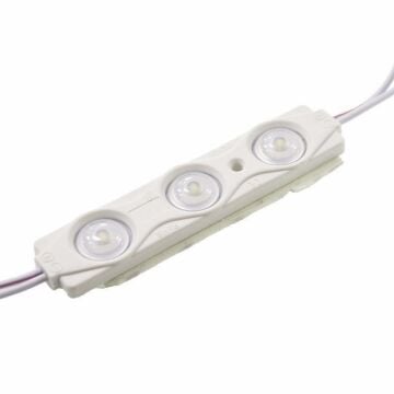 12 Volt 1.2 Watt 3’lü Mercekli 2835 Modül Led Beyaz (10 Adet)