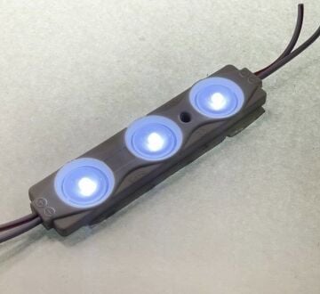 12 Volt 1.2 Watt 3’lü Mercekli 2835 Modül Led Beyaz (10 Adet)