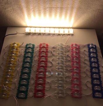 12 Volt Dar Açılı Modül Led Beyaz (5 Adet)
