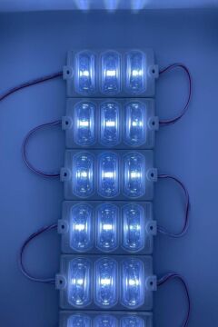12 Volt Dar Açılı 3'lü Modül Led Beyaz (5 Adet)
