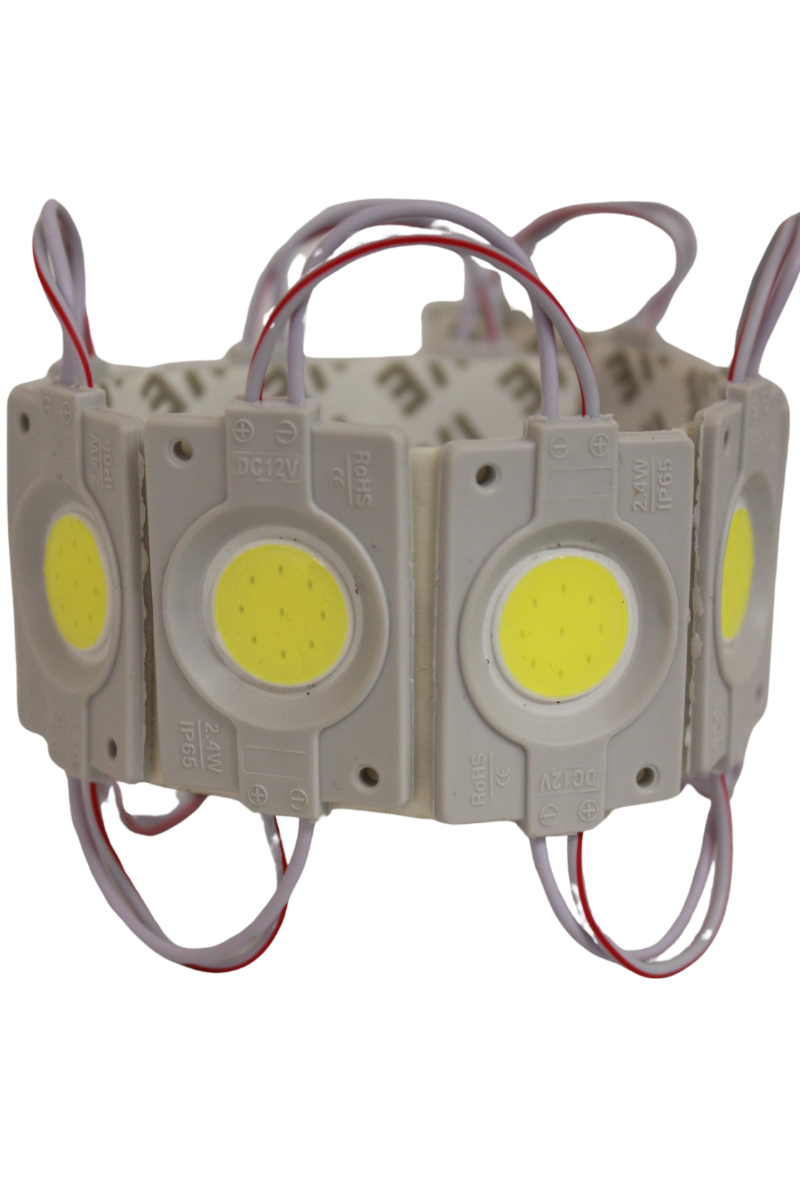 12 Volt 2.4 Watt Tekli Su Geçirmez Modül Led Beyaz (10 Adet)
