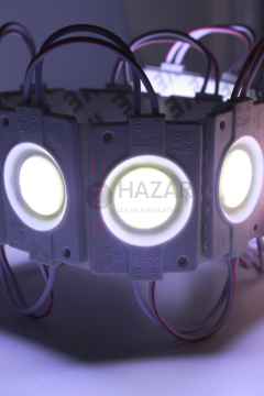 12 Volt 2.4 Watt Tekli Su Geçirmez Modül Led Beyaz (10 Adet)