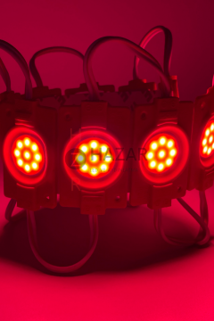 12 Volt 2.4 Watt Tekli Su Geçirmez Modül Led Kırmızı (10 Adet)