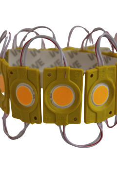 12 Volt 2.4 Watt Tekli Su Geçirmez Modül Led Sarı (Amber) (10 Adet)