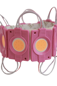 12 Volt 2.4 Watt Tekli Su Geçirmez Modül Led Pembe (10 Adet)