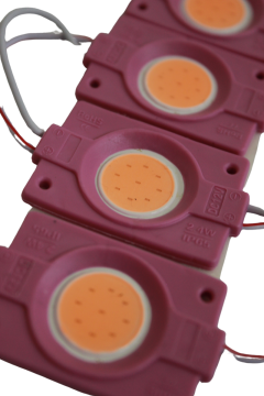 12 Volt 2.4 Watt Tekli Su Geçirmez Modül Led Pembe (10 Adet)