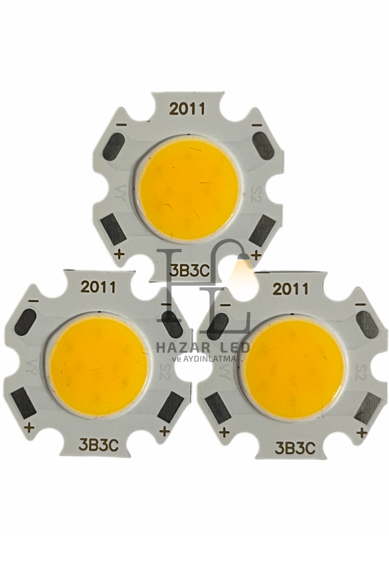 12 Volt 5 Watt Cob Led Gün Işığı (3 Adet)