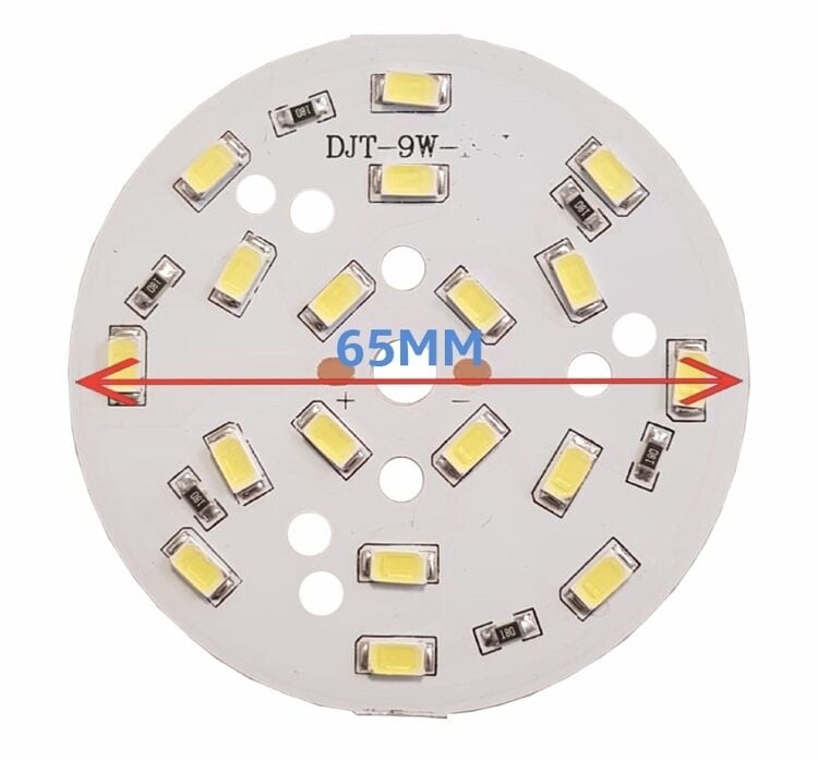 12 Volt 9 Watt SMD 5630 Ledli Hazır Led Modül 65 MM Beyaz (3 Adet)