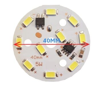 220 Volt 5 Watt SMD 5630 Ledli Hazır Led Modül 40 MM Beyaz (3 Adet)