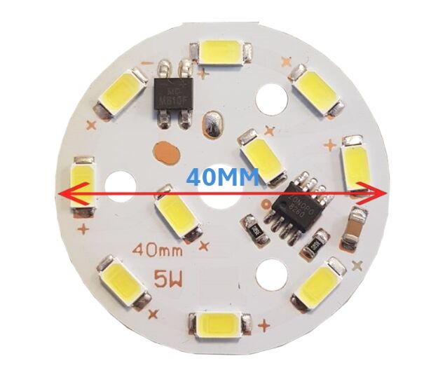 220 Volt 5 Watt SMD 5630 Ledli Hazır Led Modül 40 MM Gün Işığı (3 Adet)