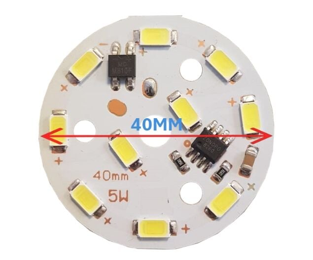 220 Volt 5 Watt SMD 5630 Ledli Hazır Led Modül 40 MM Gün Işığı (3 Adet)
