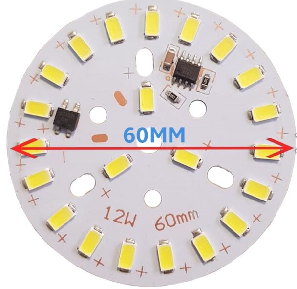 220 Volt 12 Watt SMD 5630 Ledli Hazır Led Modül 60 MM Gün Işığı (3 Adet)