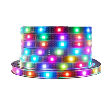5V Adreslenebilir WS2812B ARGB Pixel Şerit Led IP20 İç Mekan M:60 Led 1M Magic Led