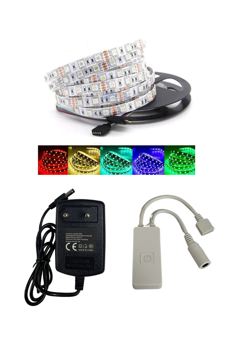 Tuya Destekli Wifi Kontrollü RGB Şerit Led Set 5 Metre