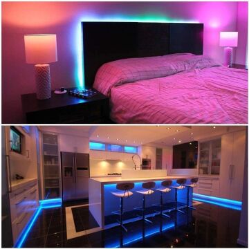 Tuya Destekli Wifi Kontrollü 6x12mm RGB Neon Esnek Şerit Led Set 5M