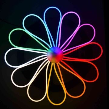 Tuya Destekli Wifi Kontrollü 6x12mm RGB Esnek Neon Şerit Led Set 5 Metre