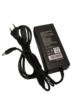 12 Volt 5 Amper Plastik Kasa Masa Tipi Adaptör 12V 5A Laptop Tipi Adaptör IP20 İç Mekan
