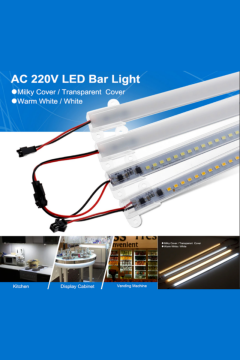 220 Volt 4014 Çubuk Led 1M Kasalı Dim Edilebilir Bar Led Beyaz-Opak Cam