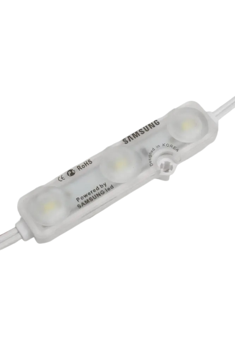 Samsung 3 lü Mercekli Modül Led 12 Volt Beyaz (10 Adet)