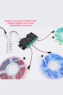 SP901E Led Pixel Repeater Sinyal Amplifikatörü Tekrarlayıcı WS2811 WS2812B