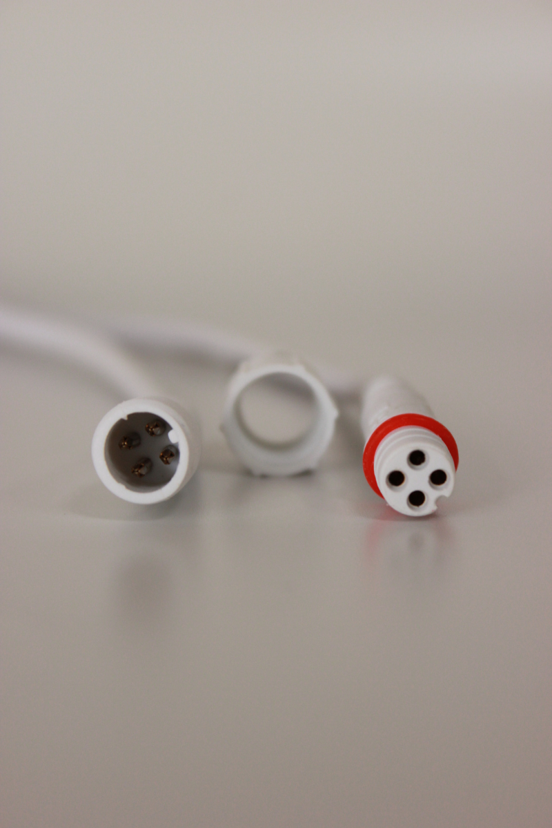 4 Lü Soketli Plastik Kablo Dişi Erkek Takım IP67 (5 Adet)