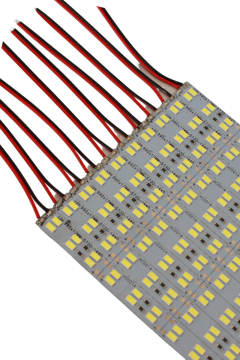 12V 5730 Çift Sıra Alüminyum Çubuk Led 144 Ledli Beyaz 1M