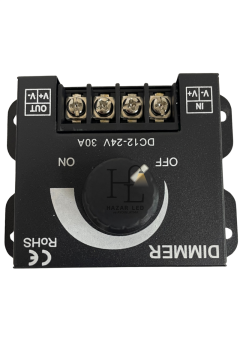 Manuel Led Dimmer 30 Amper 12-24V (Led Kısıcı, Arttırıcı)